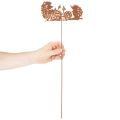 Gartenstecker aus Metall Igel-Motiv Rostoptik 53cm für Sommer und Herbst | Floristik24.at