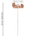 Gartenstecker aus Metall Igel-Motiv Rostoptik 53cm für Sommer und Herbst | Floristik24.at