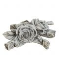 Floristik24 Rose für Grabschmuck Polyresin 10cm x 8cm 6St