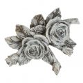 Floristik24 Rose für Grabschmuck Polyresin 10cm x 8cm 6St
