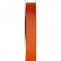 Floristik24 Geschenk- und Dekorationsband Orange Seidenband 25mm 50m