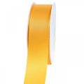 Floristik24 Geschenkband Dekorationsband Orange Seidenband 40mm 50m