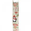 Floristik24 Geschenkband Merry Christmas Pinguine Weihnachtsband 25mm 8m