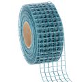 Floristik24 Dekoband Gitterband 4,5 cm breit Blau 10 m für Bastel- und Dekoarbeiten