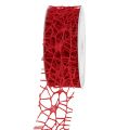 Floristik24 Gitterband Rot 40mm 10m