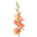 Floristik24 Künstliche Gladiole aus Seidenstoff 88cm Orange-Gelb