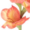 Künstliche Gladiole aus Seidenstoff 88cm Orange-Gelb | Floristik24.at