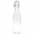 Floristik24 Deko-Flasche, Bügelflasche, Glasvase zum Befüllen, Kerzenhalter