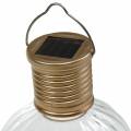 Floristik24 Solar-LED-Lampe Retro-Look Transparent Warmweiß Ø8cm