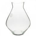 Floristik24 Blumenvase Glas bauchig Glasvase klar Deko Vase Ø20cm H25cm