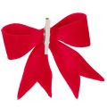 Dekoschleifen Rot mit Clip, 11 cm, 4 Stück, für Weihnachtsdekoration | Floristik24.at