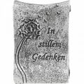 Floristik24 Gedenkstein Schriftrolle „In stillem Gedenken“ 9x6cm 4St