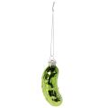 Floristik24 Glas-Weihnachtsgurke Christbaumanhänger 7 cm Grün 4er Set