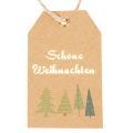 Floristik24 Geschenkanhänger Weihnachten aus Papier Naturbraun 8cm 36 Stück