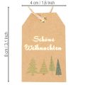 Geschenkanhänger Weihnachten aus Papier Naturbraun 8cm 36 Stück | Floristik24.at