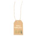 Geschenkanhänger Weihnachten aus Papier Naturbraun 8cm 36 Stück | Floristik24.at