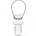 Floristik24 Mini Glasvasen Hängende Vase Metallbügel Glasdeko H10,5cm 4St