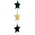 Floristik24 Weihnachtsdeko Stern Anhänger Gold Schwarz 5 Sterne 78cm