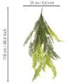 Farn künstlich, grüner Kunststoff-Farnzweig, 118 cm, für Innenbereich | Floristik24.at