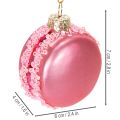 Weihnachtsbaumschmuck Macaron-Anhänger 6 cm Glas Pastellfarben 6er-Set | Floristik24.at