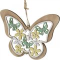 Floristik24 Schmetterling zum Hängen, Holzanhänger Blume, Frühlingsdeko mit Glitter H11/14,5cm 4St