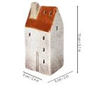 Teelichthäuser aus Keramik mit Schornstein, 13 cm, 2er-Set, Herbstfarben | Floristik24.at