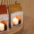 Teelichthäuser aus Keramik mit