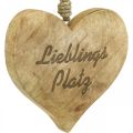 Floristik24 Herz aus Holz, Lieblingsplatz Schild, Dekoherz zum Hängen H13cm