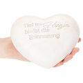 Herz Gedenkstein aus Polyresin 17cm in Grauton mit Spruch | Floristik24.at