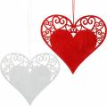 Floristik24 Herz zum Hängen, Hochzeitsdeko, Schmuckanhänger Herz, Herzdeko, Valentinstag 12St