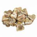 Floristik24 Herzen aus Holz Natur, Golden, Silbern Mangoholz 3,5–4,2cm × 3,6–4,5cm 18St