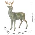 Hirschfigur stehend aus Polyresin Grün mit Gold 43 cm | Floristik24.at