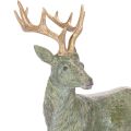 Hirschfigur stehend aus Polyresin Grün mit Gold 43 cm | Floristik24.at