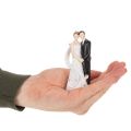 Hochzeitsfigur Brautpaar Polyresin 10,5cm Weiß Schwarz | Floristik24.at