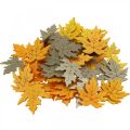 Floristik24 Streudeko Herbst, Ahorn-Blätter, Herbstlaub Golden, Orange, Gelb 4cm 72St