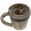 Floristik24 Holztasse zum Bepflanzen Ø14cm H14,5cm