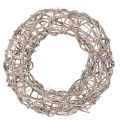 Floristik24 Holzkranz Natur Weiß Ø30cm H9,5cm Dekoration