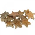 Floristik24 Holzsterne Streudeko Stern Weihnachten Natur Glanz H5cm 12St