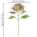 Künstliche Hortensie aus Textil und Kunststoff mit 46 cm Länge in Grün-Rosa | Floristik24.at