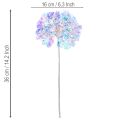 Künstlicher Hortensienzweig aus Kunststoff mit Drahtkern, irisierende Farben, 36 cm, 2 Stück | Floristik24.at