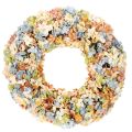 Floristik24 Künstlicher Hortensienkranz bunt 55 cm für Tür und Wand aus Kunststoff