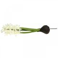 Künstliche Hyazinthe mit Zwiebel Kunstblume Weiß zum Stecken 29cm