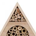 Floristik24 Insektenhotel Wabe Bienenhotel Holz Weiß Natur H18,5cm 2St