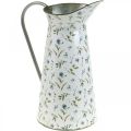 Floristik24 Deko-Kanne Metall Vintage Blumenvase Gartendeko Pflanzkübel H33cm