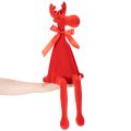 Dekofigur roter Elch aus Kunststoff mit Schleife, 54 cm | Floristik24.at