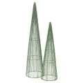 Floristik24 Steckkegel aus grünem Metall 47 cm und 62 cm für Blumengestecke