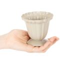 Dekoschale cremefarben Pokal Blech 10 cm | Floristik24.at