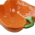 Floristik24 Keramikschalen Orange Paprika Deko 16x13x4,5cm 2St