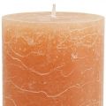 Floristik24 Durchgefärbte Kerzen Orange Peach Verschiedene Größen