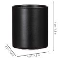 Stabkerzenhalter mit Magnet, Metall, 4 cm, Matt Schwarz, 4er-Set | Floristik24.at
